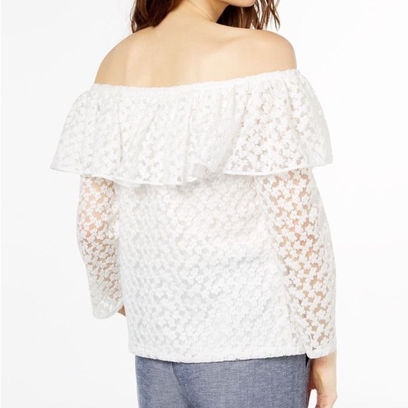 Jill Stuart Off-The-Shoulder Lace Top, Created for Macy's Size small - Picture 2 of 6
